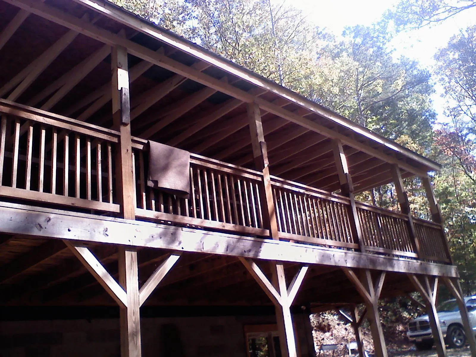 Timber framing under a new elevated porch and deck — Roof Leak Repair in Greenvale by Roofing Brothers